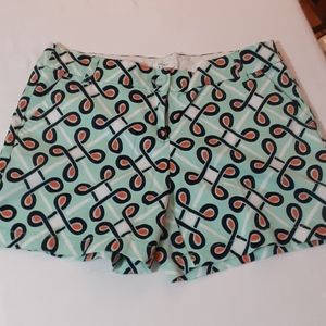 Crown & ivy teal coral shorts 6